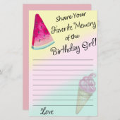 Watermelon Lieblings-Erinnerung an das Geburtstags (Vorne/Hinten)