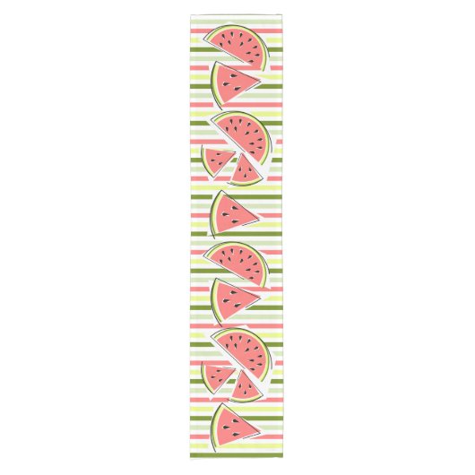 Watermelon Line Stripe Thin Table Runner Kurzer Tischläufer (Vorderseite)