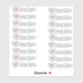 Watermelon Lip Gloss Packaging Business Name Aufkleber (Blatt)