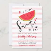 Watermelon Little Sweetie Baby Dusche Einladung