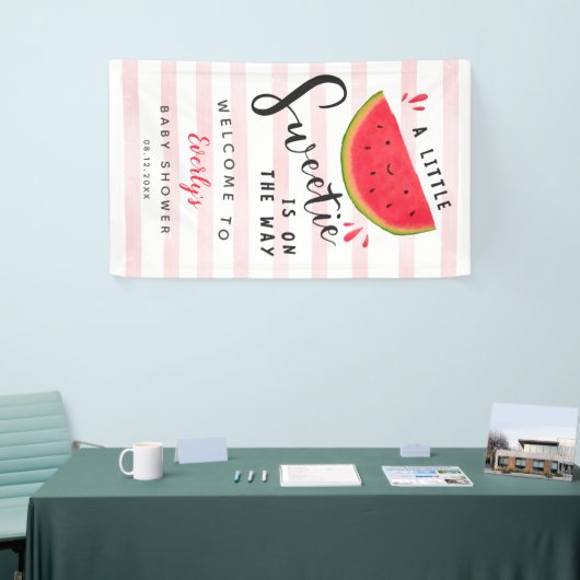Watermelon Little Sweetie Baby Dusche Willkommen Banner (Messeveranstaltung)