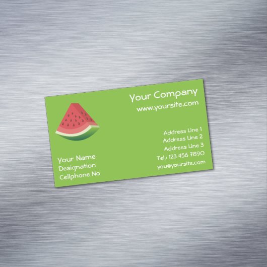 Watermelon Magnetic Business Card Magnetische Visitenkarte (Beispiel)