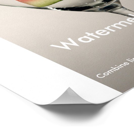 Watermelon Martini Poster (Ecke)