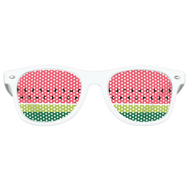 Watermelon Melon Stripes Summer Beach Partybrille (Vorderseite)