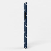 Watermelon Mit Monogramm Navy Blue Anchor Muster Case-Mate iPhone Hülle (Hinten/Rechts)