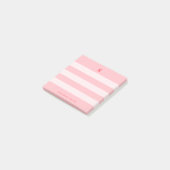 Watermelon Modern Monogram Name Groovy Striped Post-it Klebezettel (angewinkelt)