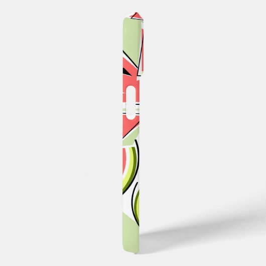 Watermelon 'Monogram' grüne iPhone Gehäuse vertika Case-Mate iPhone Hülle (Rückseite / Rechts)