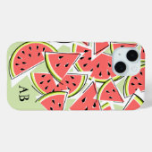 Watermelon 'Monogram' grüne iPhone Gehäuse vertika Case-Mate iPhone Hülle (Rückseite (Horizontal))