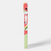 Watermelon 'Monogram' grüne iPhone Gehäuse vertika Case-Mate iPhone Hülle (Rückseite / Links)