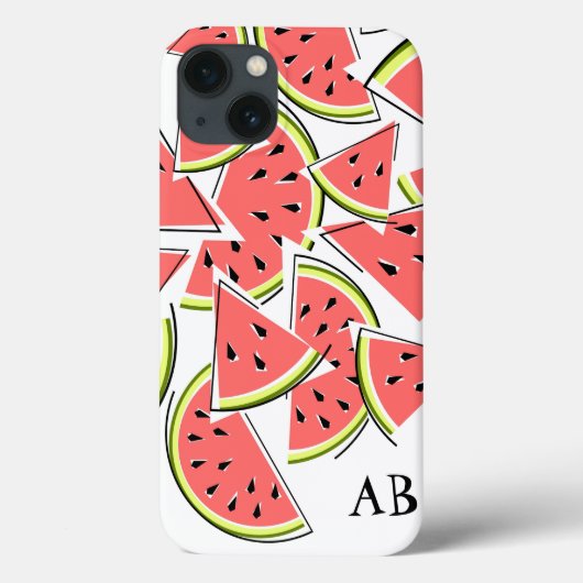 Watermelon 'Monogram' iPad Gehäuse vertikal Case-Mate iPhone Hülle (Rückseite)