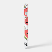 Watermelon 'Monogram' iPhone Gehäuse vertikal 15 Hülle (Linke Seite)