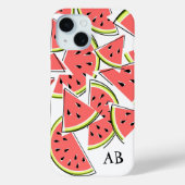 Watermelon 'Monogram' iPhone Gehäuse vertikal Case-Mate iPhone Hülle (Rückseite)
