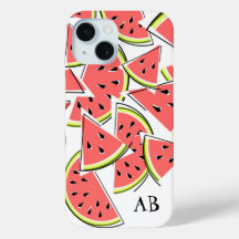 Watermelon 'Monogram' iPhone Gehäuse vertikal