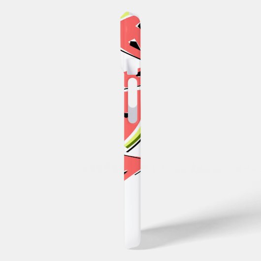 Watermelon 'Monogram' iPhone Gehäuse vertikal Case-Mate iPhone Hülle (Rückseite / Links)