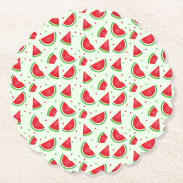Watermelon Muster Frucht Sommerzeit Grün Untersetzer
