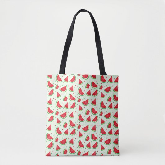 Watermelon Muster Fruchtmelon Sommerzeit Grün Tasche (Vorderseite)