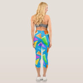 Watermelon-Muster Kreation 10 Capri Leggings (Rückseite)