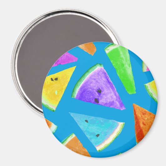 Watermelon-Muster Kreation 10 Magnet (Vorderseite/Rückseite)