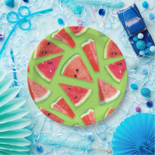 Watermelon-Muster Kreation 3 Pappteller (Party)