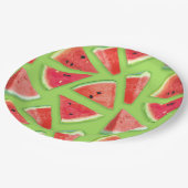 Watermelon-Muster Kreation 3 Pappteller (Schrägansicht)