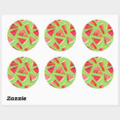Watermelon-Muster Kreation 3 Runder Aufkleber (Blatt)
