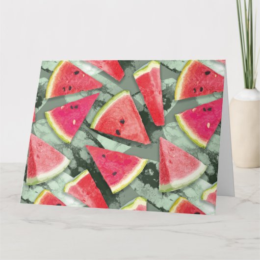 Watermelon-Muster Kreation 4 Dankeskarte (Vorderseite)