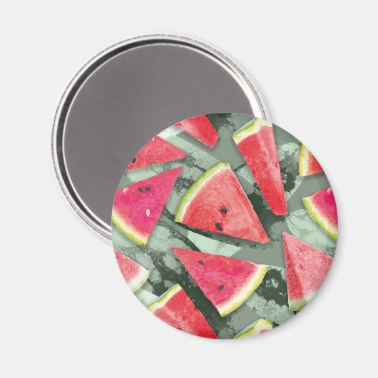 Watermelon-Muster Kreation 4 Magnet (Vorderseite/Rückseite)