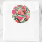 Watermelon-Muster Kreation 4 Runder Aufkleber (Tasche)