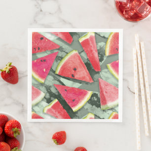 Watermelon-Muster Kreation 4 Serviette