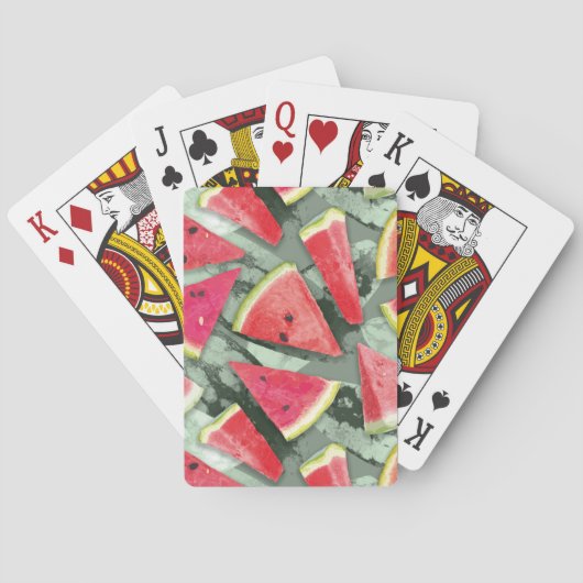 Watermelon-Muster Kreation 4 Spielkarten (Rückseite)