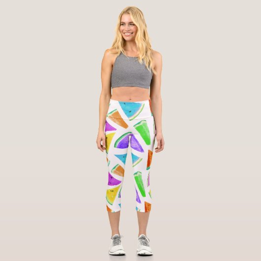 Watermelon-Muster Kreation 6 Capri Leggings (Vorderseite)