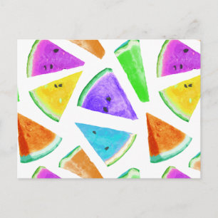 Watermelon-Muster Kreation 6 Feiertagspostkarte