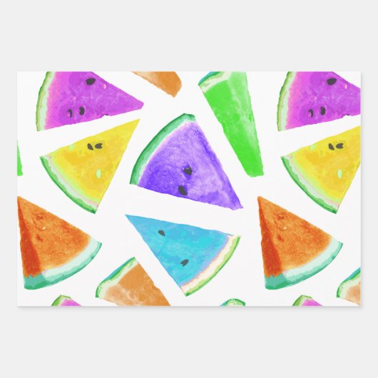 Watermelon-Muster Kreation 6 Geschenkpapier Set (Vorderseite)