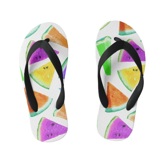 Watermelon-Muster Kreation 6 Kinderbadesandalen (Fußbett)