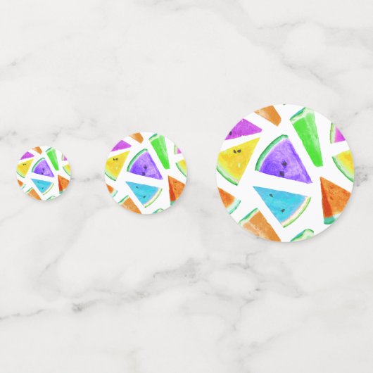 Watermelon-Muster Kreation 6 Konfetti (Rückseiten)