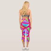 Watermelon-Muster-Kreation 9 Capri Leggings (Rückseite)