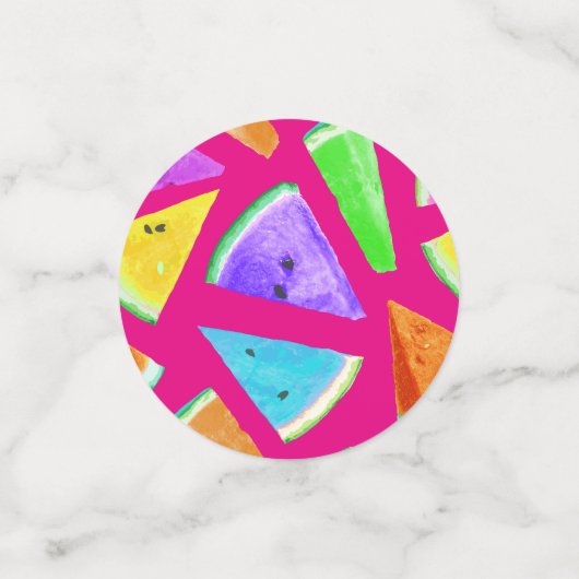 Watermelon-Muster-Kreation 9 Konfetti (Klein Vorderseite)