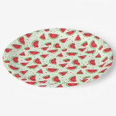 Watermelon Muster Sommerzeit Melon Frucht Pappteller (Schrägansicht)