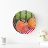 Watermelon N Two Peaches Große Wanduhr (Zuhause)