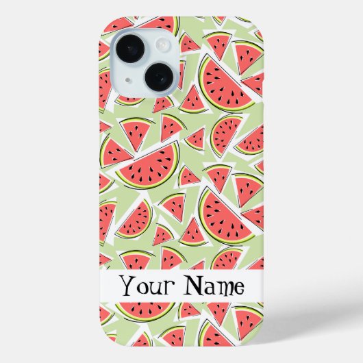 Watermelon 'Name' Multi green iPhone Gehäuse Case-Mate iPhone Hülle (Rückseite)