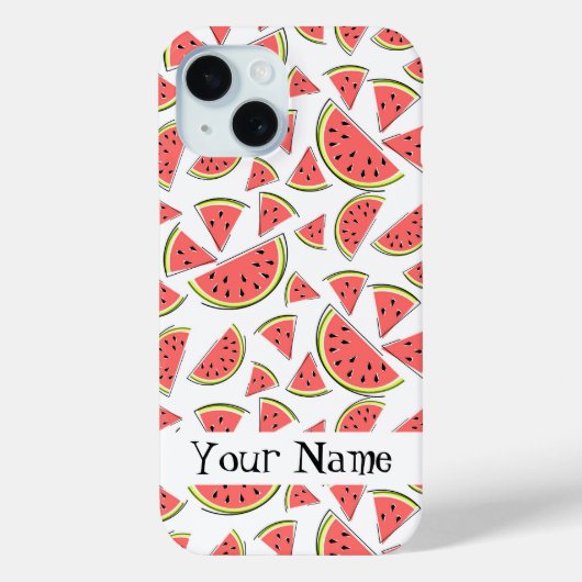 Watermelon "Name" Multi iPhone Fall Case-Mate iPhone Hülle (Rückseite)