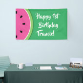 Watermelon Niedlich 1. Geburtstag Party Bannerdeko Banner (Messeveranstaltung)