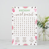Watermelon One In A Melon Birthday Word Search (Stehend Vorderseite)