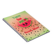 Watermelon One in A Melon Girl's Birthday Name Notizblock (Rechte Seite)
