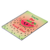 Watermelon One in A Melon Girl's Birthday Name Notizblock (Linke Seite)