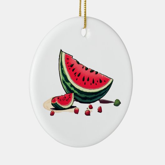 Watermelon Palestine Keramik Ornament (Rechts)