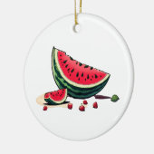 Watermelon Palestine Keramik Ornament (Links)