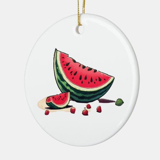 Watermelon Palestine Keramik Ornament (Links)