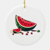 Watermelon Palestine Keramik Ornament (Hinten)