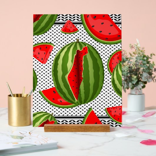 Watermelon Palestine Map Slice Acrylschild (Hochzeit)